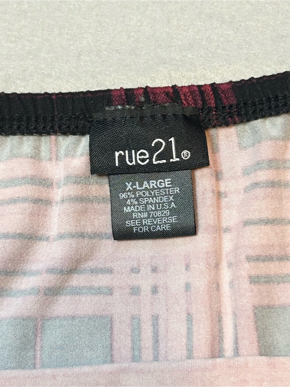 Rue21 Pink and Black Plaid Tube Top - Picture 3 of 3